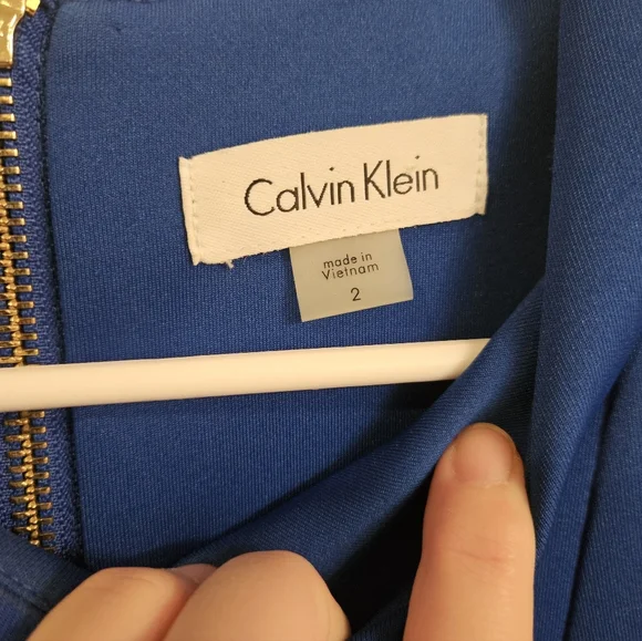 Calvin Klein Royal Blue Midi Dress Size 2 - Picture 2 of 5